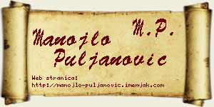 Manojlo Puljanović vizit kartica